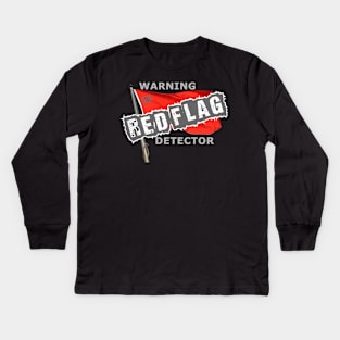 red flag bs warning detector Kids Long Sleeve T-Shirt